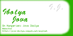 ibolya jova business card